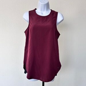 Abercrombie sleeveless blouse wine red XS